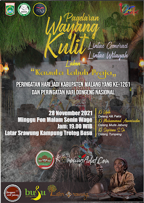 Pagelaran Wayang Kulit Lintas Generasi dan Lintas Wilayah ing Kampung Adat Malang