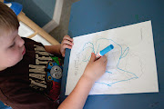We did a couple of worksheets from kidzpark.com, a airplane tracing . (airplane printable)