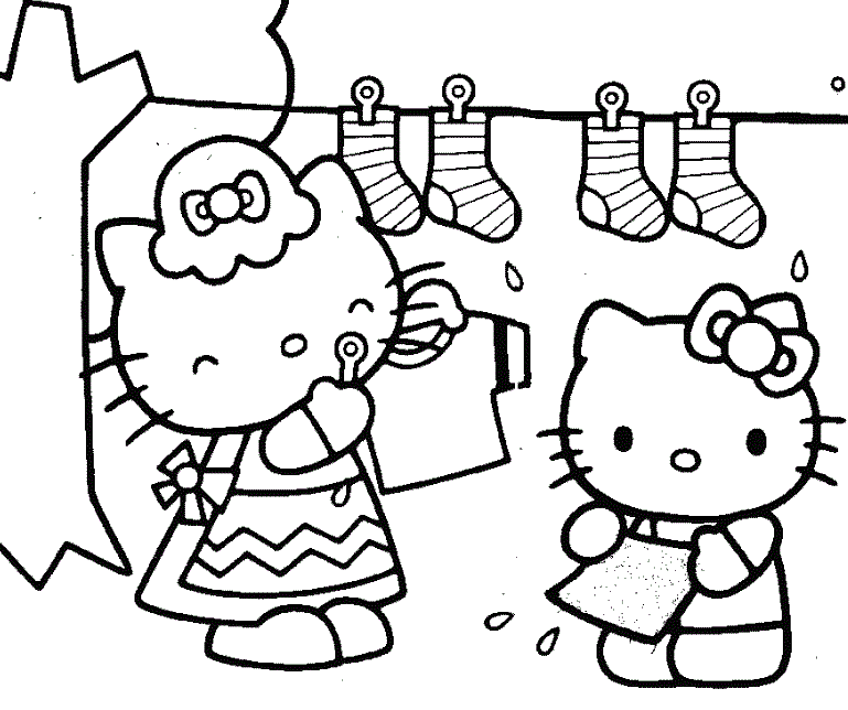 Belajar Mewarnai Hello Kitty