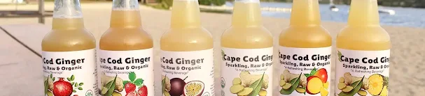 Organic Ginger and Strawberry Sparkling Beverage by Cape Cod Ginger