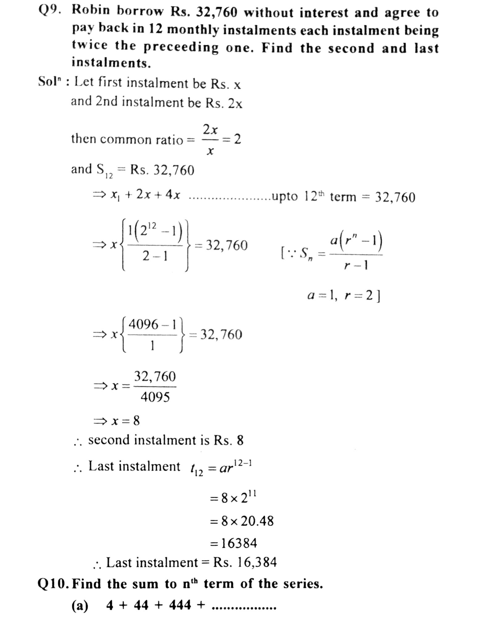 Arithmetic and geometric progression, gauhati University business mathematics Arithmetic and geometric progression unit 5 , b.com 4th sem business mathematics Unit 5 notes and solutions