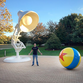 pixar studios giant luxo lamp and ball