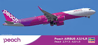 Hasegawa 1/200 Peach AIRBUS A321LR (10850) English Color Guide & Paint Conversion Chart