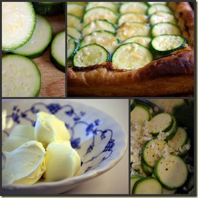 zucchini tart collage