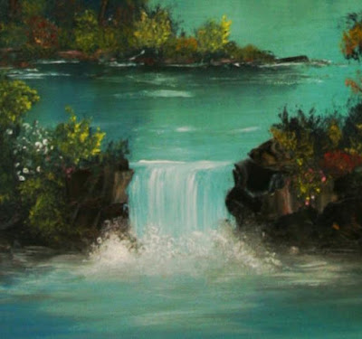 Bob Ross Paintings Waterfall. I call it quot;Bob Ross Fantasyquot;
