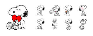 Snoopy's Moods Facebook Stickers