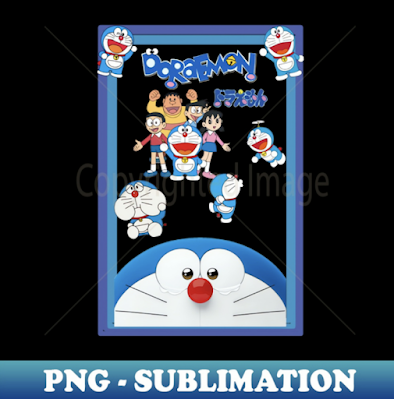 Doraemon - PNG Transparent Sublimation Design - Perfect for Sublimation Art