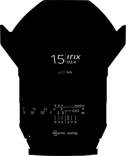 Флуоресцентное покрытие объектива Irix 15mm f/2.4 Blackstone