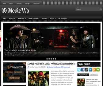 MovieWp 3 Column Blogger Template