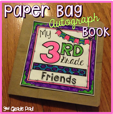 This End of the Year Paper Bag Autograph Book is the perfect activity for the last few weeks of school!  I love that I can create a Teacher memory page, too!
