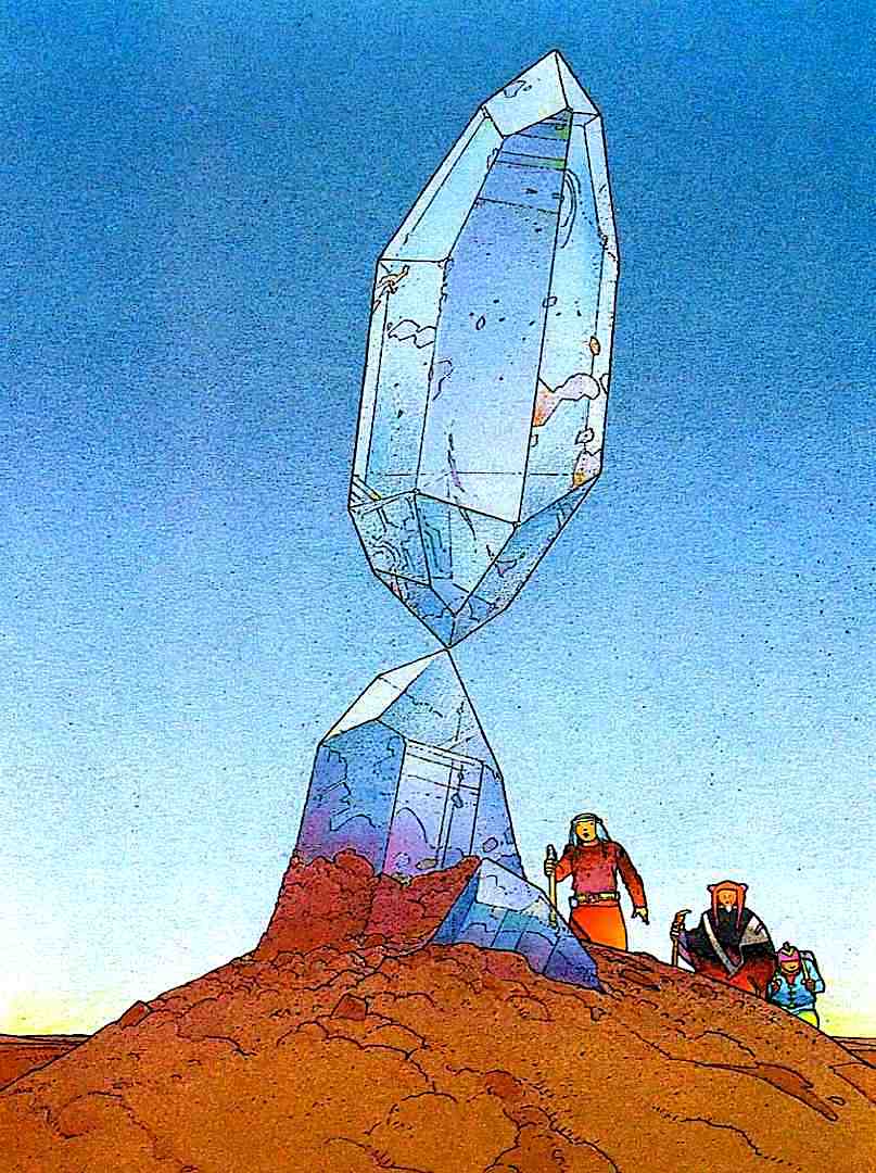 a Moebius desert crystal in color