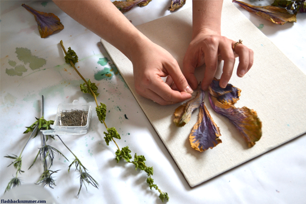 Flashback Summer: Dried Flower Shadow Box DIY tutorial