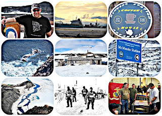 Storms, McMurdo Station, and the Marine Corps Birthday cake cutting all in Antarctica