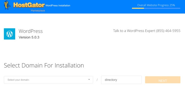 Choose WordPress Installation Directory