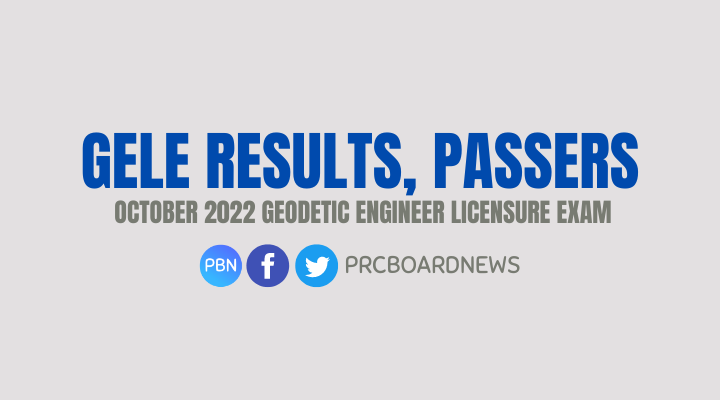 GELE RESULT: October 2022 Geodetic Engineer board exam list of passers