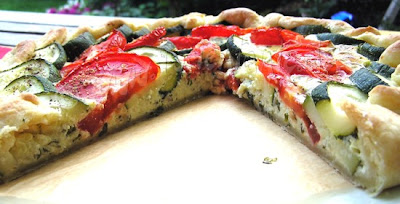 Zucchini Tomaten Galette vegetarisch Tarte Gemüsekuchen