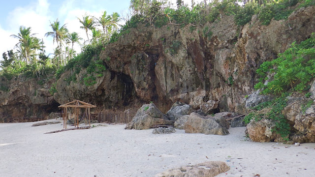 huts in the making at the stretch of white sand at Jagnaya Yolanda Beach in Salcedo Eastern Samar