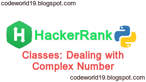 Classes Dealing with Complex Numbers in python - HackerRank Solution