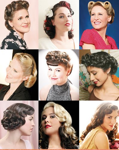 fifties hairstyles. pinup hairstyles. rockabilly