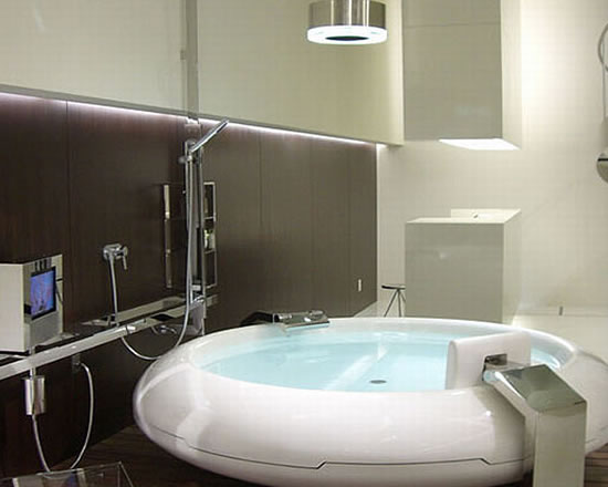 futuristic beignet bathtub