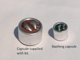 UBITX vs Baofeng microphone capsule