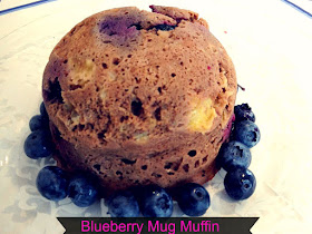 Blueberry muffin and fresh blueberries