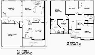 Two-story home plans for single House