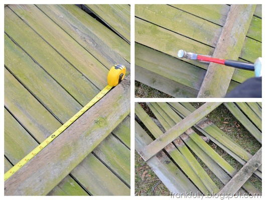 taking boards off a fence panel