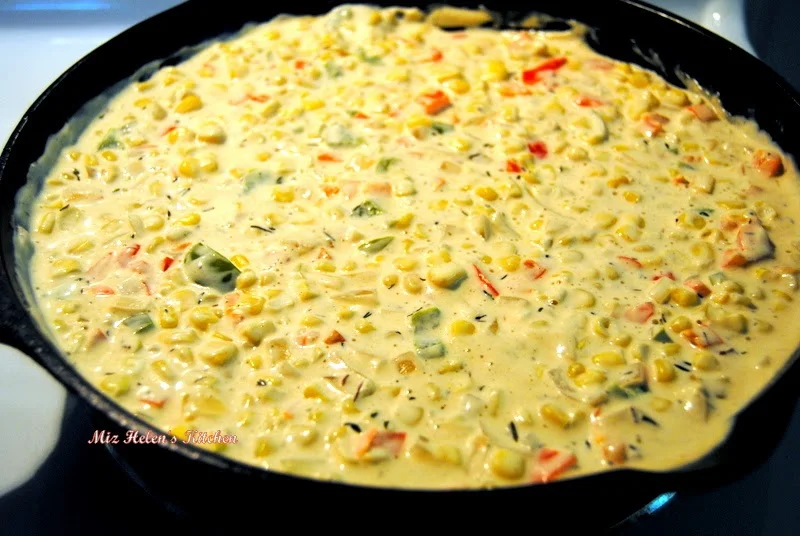 Baked Creamed Skillet Corn at Miz Helen's Country Cottage