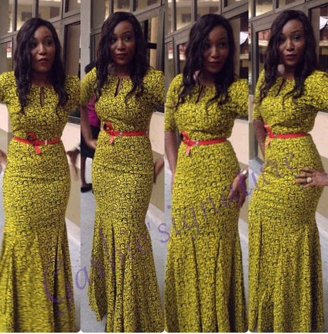 Classy Long Ankara Style Gown For Ladies