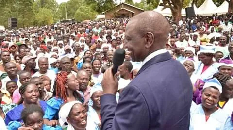 DP William Ruto meeting residents after church at Anglican Church of Kenya (ACK), Emmanuel Parish, Butere Diocese, Khwisero Constituency, Kakamega County.