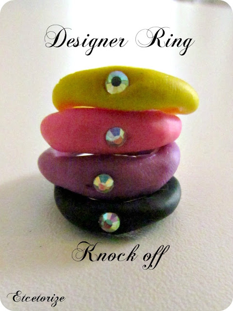 DIY Ring, DuePunti Knockoff, Designer Knockoff, Polymer clay ring, Clay jewellery, DIY Jewellery