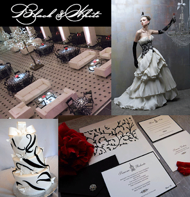 black and white weddings