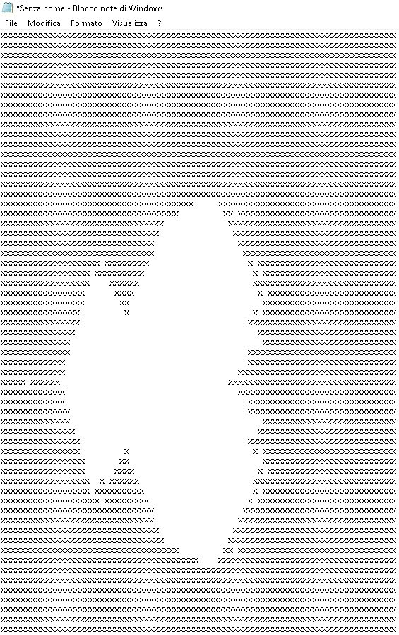 mandelbrot set in ascii