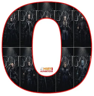 Abecedario con Personajes de Juego de Tronos. Alphabet with Game of Thrones Characters.