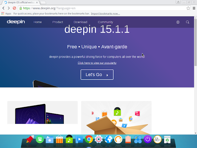 google chrome running on deepin