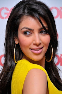 Section Photographic With Yellow Garment Kim Kardashian