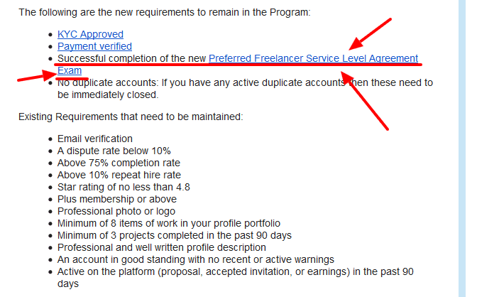 Preferred Freelancer Program SLA Exam Answers 2021