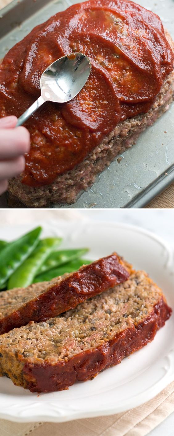 You would never guess this turkey meatloaf is packed with mushrooms, but that’s what makes it so darn delicious. Lots of finely chopped mushrooms add flavor and moisture, often missing from the typical turkey meatloaf. When choosing which mushrooms to add, white button mushrooms will work perfectly fine. For more flavor, try one or a combination of brown cremini, portobello, or shiitake mushrooms. The mushrooms need to be very finely chopped. You can do this by hand or use a food processor.