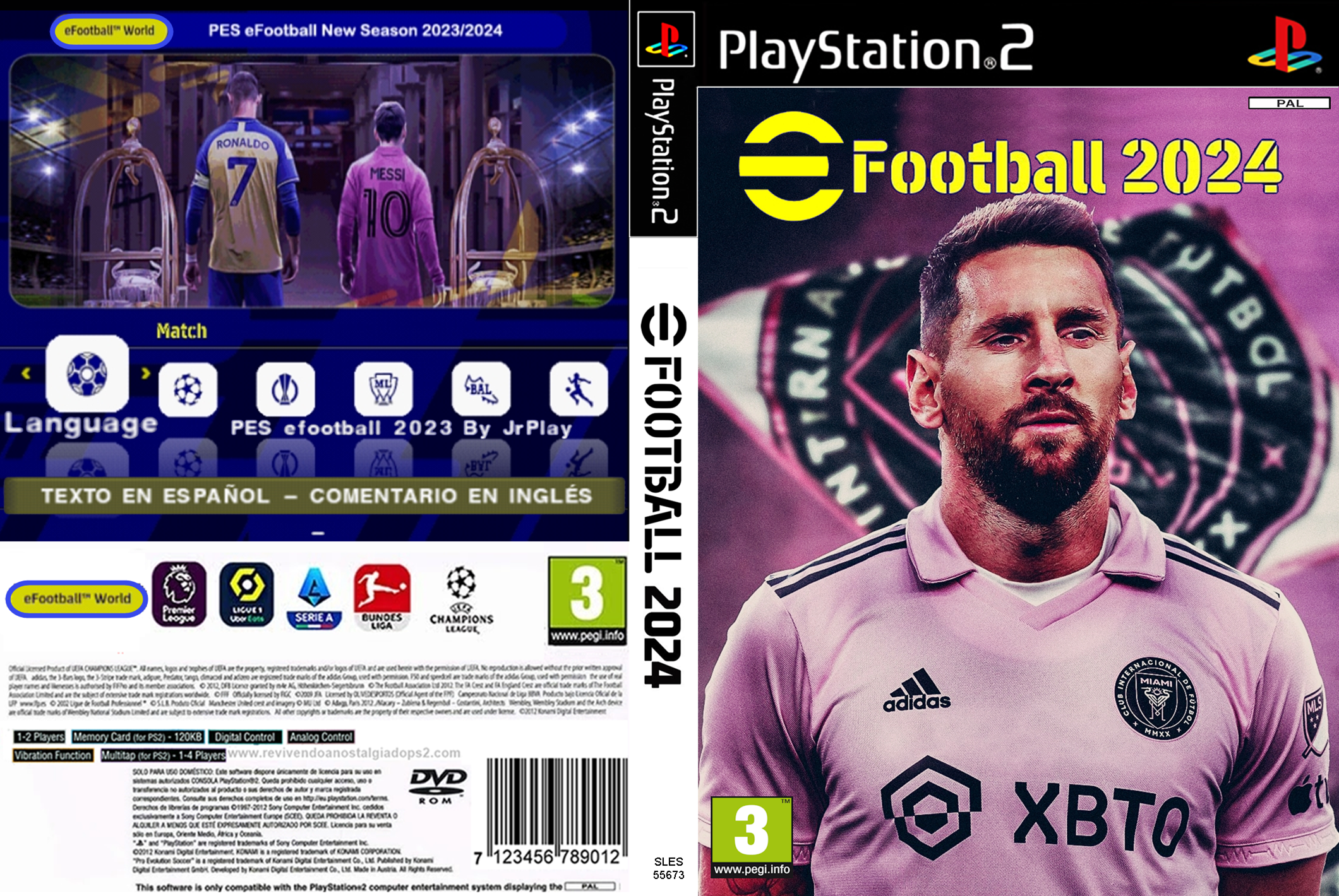 PES 2024 PS2 ISO ATUALIZADO EFOOTBALL DOWNLOAD GRÁTIS 