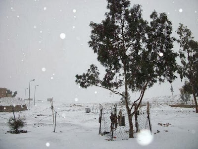 salju turun di Mesir