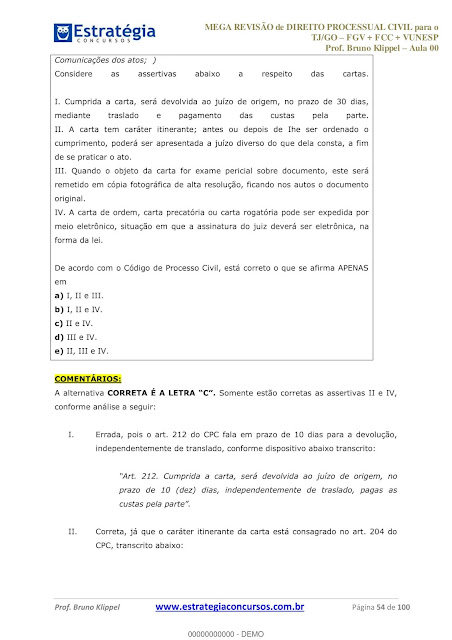 Questões de direito processual civil pdf