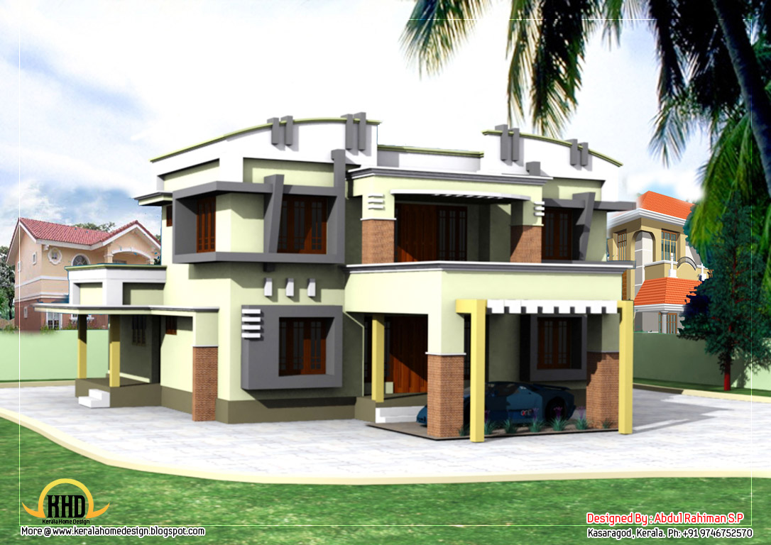  Duplex  House  Elevation  2830 Sq Ft Kerala  home  design 