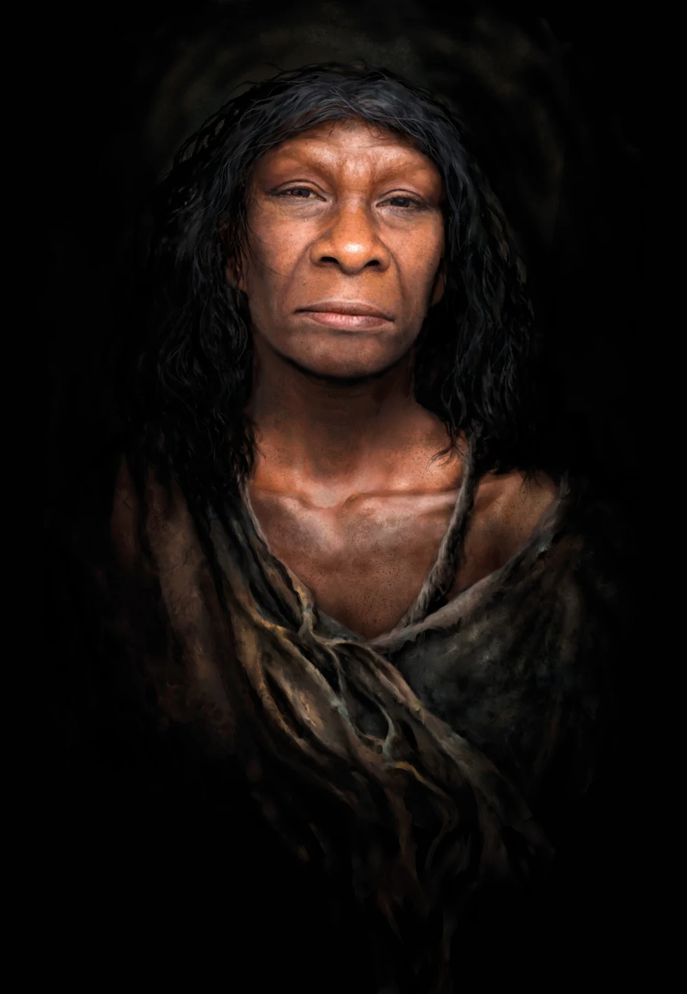 Artists impression of a Neanderthal woman