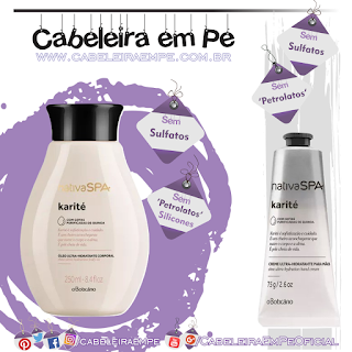 Óleo Hidratante (Sem Sulfatos, Sem Petrolatos e Sem Silicones) e Creme para as mãos (Sem Sulfatos e Sem Petrolatos) Nativa Spa Karité - O Boticário