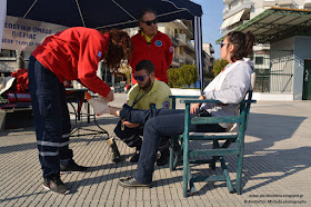 Επίδειξη πρώτων βοηθειών από την Διασωστική Ομάδα Πιερίας.