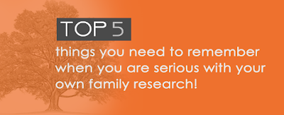 top 5 tips for genealogy research