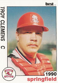 Troy Clemens 1990 Springfield Cardinals card