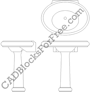 Free CAD Blocks Bathroom Sinks