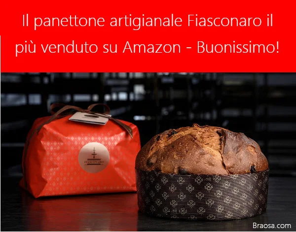 PAnettone artigianale Fiasconaro il ppiù venduto su Amazon è buonissimo.